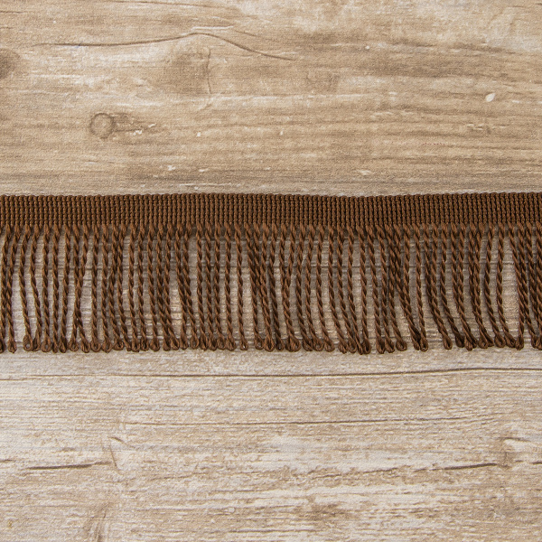 Бахрома витая, 60 мм, цвет темно-коричневый. Арт PP-60 col.702