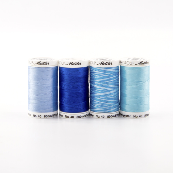 Набор с нитками Poly Sheen  в подарочной упаковке, 4 катушки. Арт PS4SKY-KIT