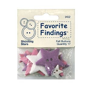 Пуговицы из войлока Favorite Findings Felt "Звездочки"