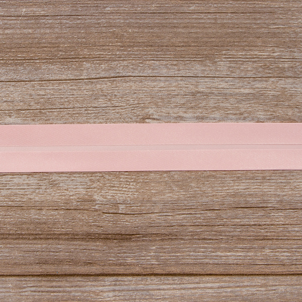 Косая бейка атласная 30 мм, 25 м, цвет 52, цвет дымчатой розы. Арт 6260-30мм-52            