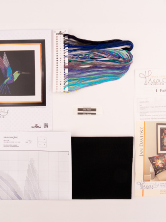 Набор для вышивания "Колибри", канва аида (черная) 16 ct. Арт 616.05