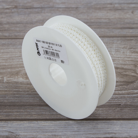 Тесьма PEGA тип отделочная, цвет белый, 5 мм. Арт 844115005B1101          