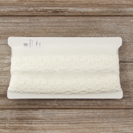 Кружево-вышивка на тюле, 25 мм. Арт 42181/00