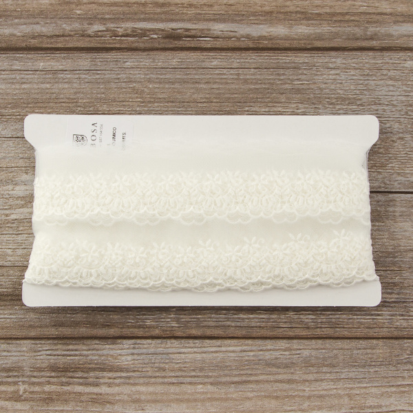 Кружево-вышивка на тюле, 25 мм. Арт 42181/00