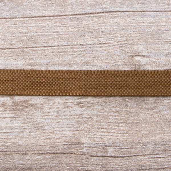 Тесьма киперная хлопковая на блистере SAFISA, 14 мм, 2,5 м , цвет 17, темно-коричневый. Арт P00260C-14мм-17         