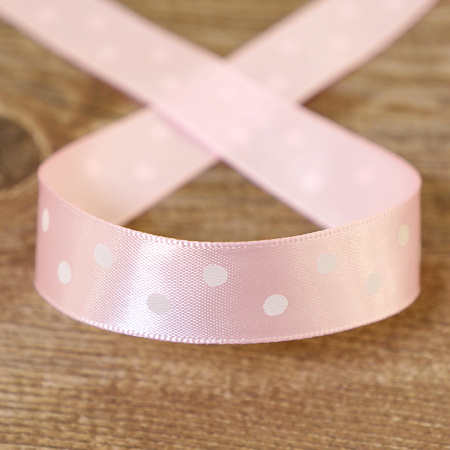 Лента атласная на картонной мини-катушке "Горошек". Арт R14115/123