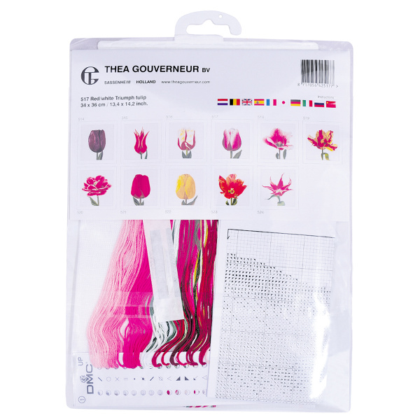 Набор для вышивания "Сиреневый тюльпан", канва лён 36 ct. Арт 517