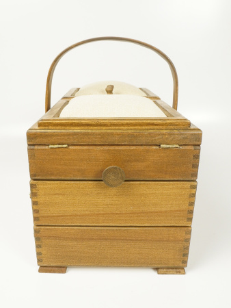 Шкатулка для рукоделия, бук, 3 этажа, коричневый. Арт 31/151/2                