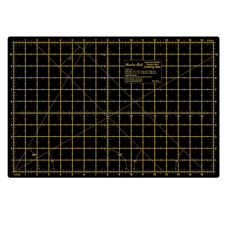 Мат для раскройного ножа, Medium (A3), 3 мм, двусторонний, 43 x 28 см / 17 x 11", цвет чёрный. Арт 4092.HG