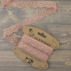 Кружево плетеное, 25 мм, цвет бледно-розовый, 100% хлопок, 5 м. Арт K-5003-87