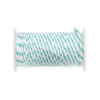 Проволока в обмотке, двухцветная, цвет тиффани/белый. Арт 661479