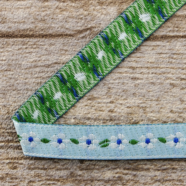 Лента жаккард SAFISA, 10 мм, 15 м, цвет 01. Арт 9160-10мм-01