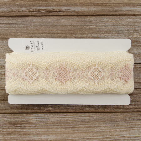 Кружево-вышивка на тюле, 40 мм. Арт 42213/03