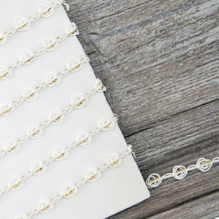 Тесьма PEGA тип отделочная, цвет белый,  8 мм. Арт 844167808DA704          