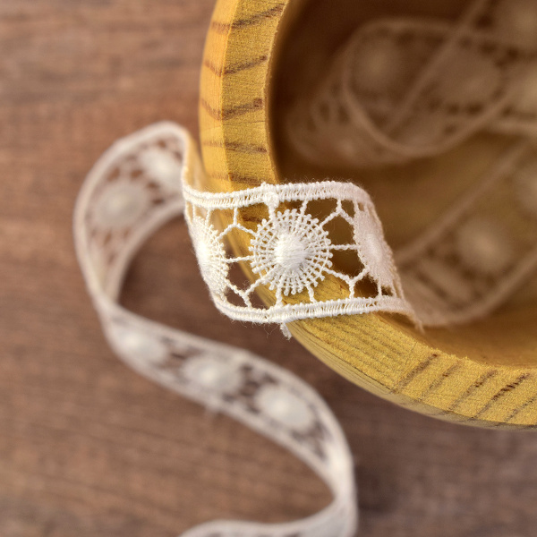 Гипюр, 18 мм, цвет белый. Арт K052/01