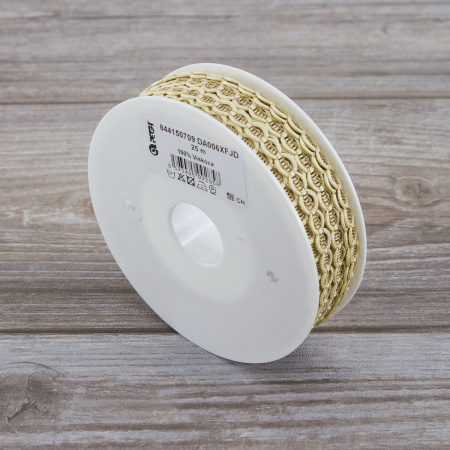 Тесьма PEGA тип отделочная, цвет молочно-бежевый, 9 мм. Арт 844150709DA006          