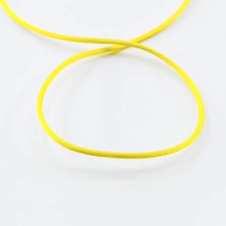 Шнур атласный мини-рулон, 2 мм, 4,5 м, цвет 32, желтый. Арт P00462-2мм-32           