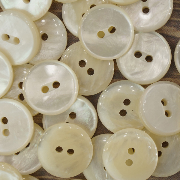 Пуговицы CONCEPT Mother of Pearl, размер 24, полиэстер, цвет COL.1 Australian. Арт 75315-024-COL.1AUSTRALIAN