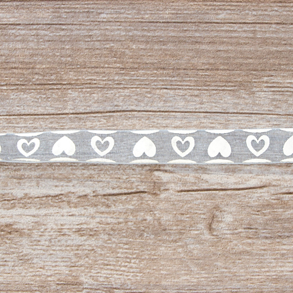 Лента органза с напечатанным рисунком SAFISA, 15 мм, 25 м, цвет 04. Арт 25255-15мм-04           