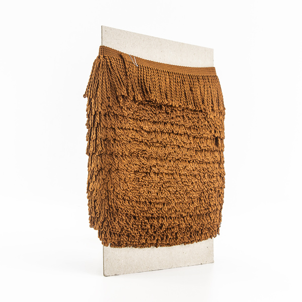 Бахрома витая, 60 мм, цвет коричневый коньячный. Арт PP-60 col.704