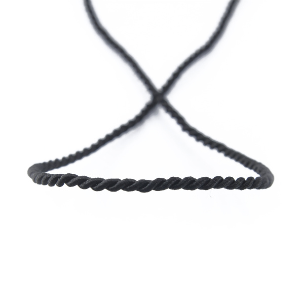 Шнур витой PEGA, черный, 2,5 мм. Арт 845213625A7001