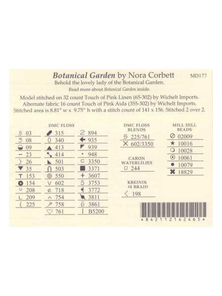 Схема для вышивания MIRABILIA "Ботанический сад". Арт MD177