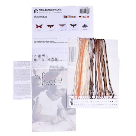 Набор для вышивания "Тигровый мотылёк", канва лён 32 ct. Арт 569