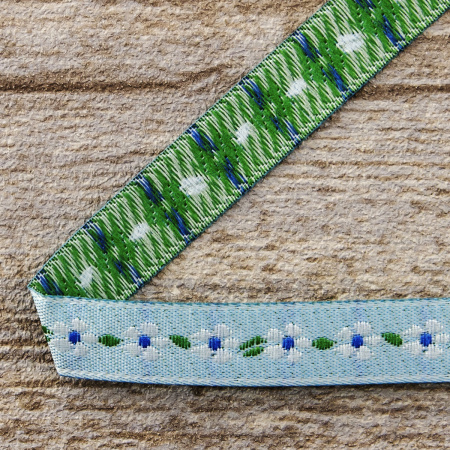 Лента жаккард SAFISA, 10 мм, 15 м, цвет 01. Арт 9160-10мм-01