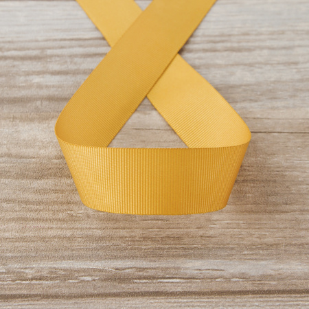 Лента репсовая SAFISA, 25 мм, 25 м, цвет 54 бежево-золотистый. Арт 350-25мм-54