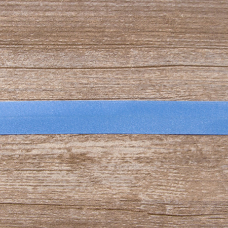 Косая бейка атласная 20 мм, 25 м, цвет 65, голубой. Арт 6260-20мм-65            