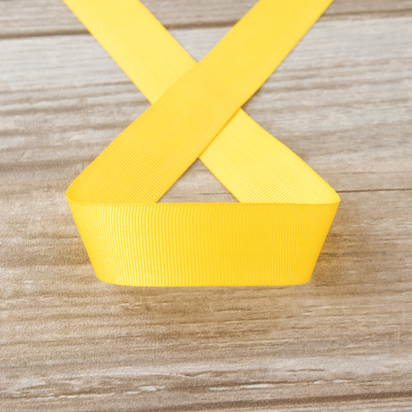 Лента репсовая SAFISA, 25 мм, 25 м, цвет 22 спелый манго. Арт 350-25мм-22