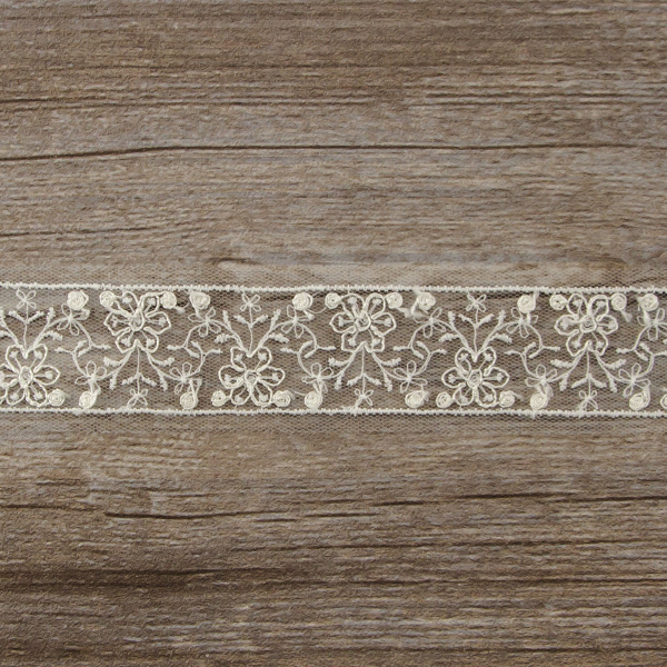 Кружево-вышивка на тюле, 20 мм. Арт 42274/00