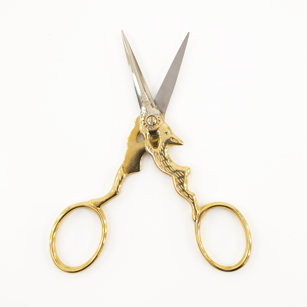 Ножницы  для вышивания "Кролик", цвет золотой, в чехле, 10 см. Арт CI2812