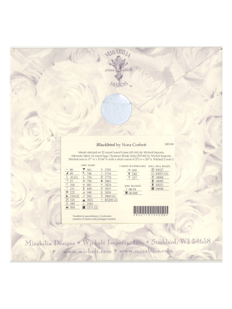 Схема для вышивания MIRABILIA "Blackbird". Арт MD188