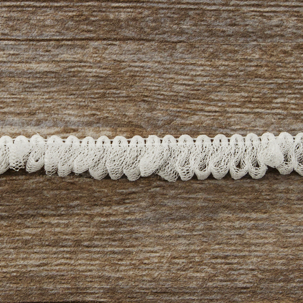 Тесьма декоративная, 17 мм, цвет белый. Арт 2209/01