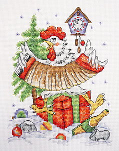 Набор для вышивания "Новогоднее кукареку" . Арт 01.033.27