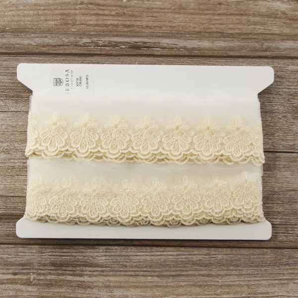 Кружево-вышивка на тюле, 30 мм. Арт 42178/58