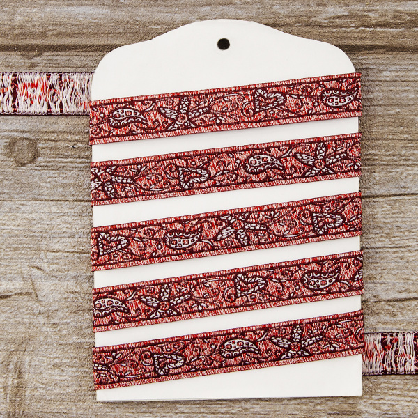 Лента жаккард SAFISA, 16 мм, 15 м, цвет 05. Арт 9104-16мм-05          