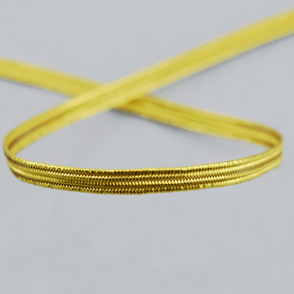 Резинка продежка 3,3 мм, цвет золотистый люрекс. Арт 851115004X7000