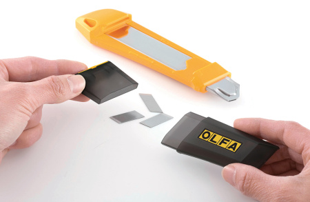 Нож сверхмощный Olfa со встроенным съемным контейнером. Арт DL-1