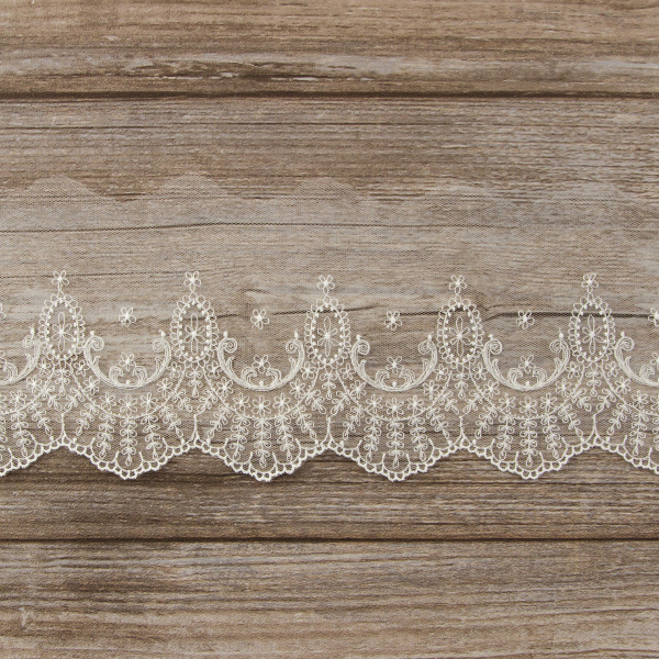 Кружево-вышивка на тюле, 50 мм. Арт 42242/00