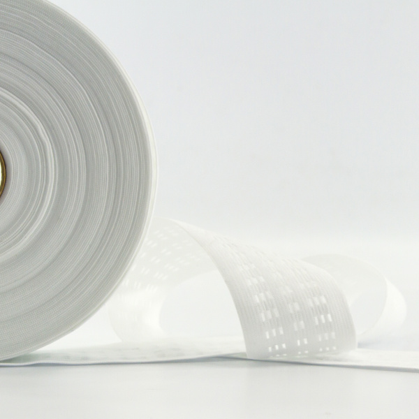 Резинка поясная решетчатая, 45 мм, 25 м, цвет 02 белый. Арт 4796-45мм-02