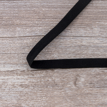 Резинка продежка, Safisa, 10 мм, цвет 01, черный. Арт 4784-10мм-01