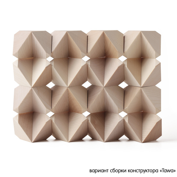 Конструктор дизайнерский NAEF CLASSIC "Tawa" 3+, натуральное дерево, 16 деталей. Арт 9421.1