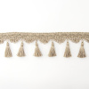 Тесьма с кисточками декоративная PASSAN цвет льняной. Арт BPK - 019-col.PE - 82