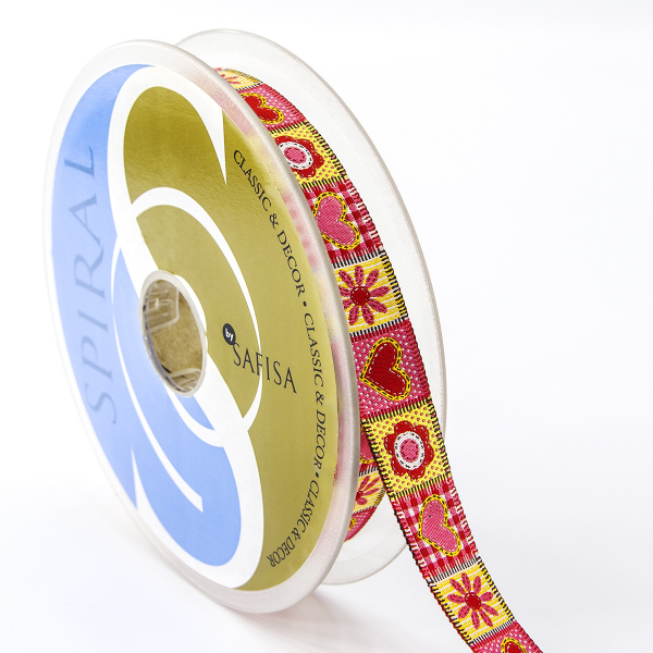 Лента жаккард SAFISA, 20 мм, 15 м, цвет 01. Арт 9178-20мм-01