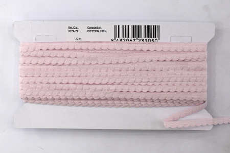 Кант-тесьма, 8 мм, цвет розовый. Арт 2176/06