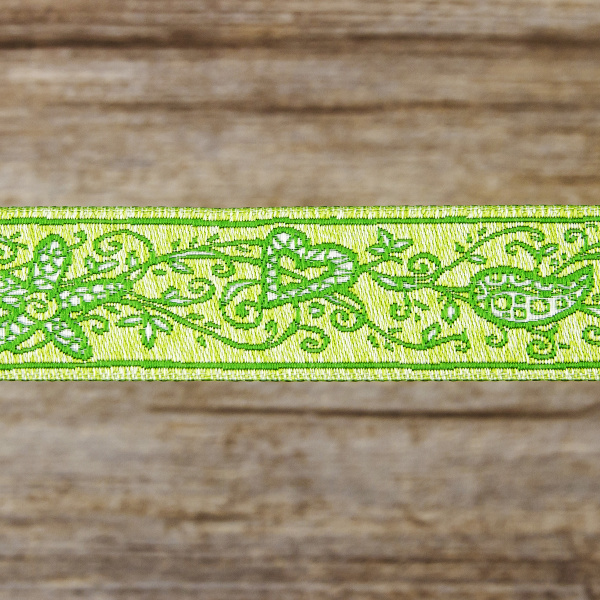 Лента жаккард SAFISA, 25 мм, 15 м, цвет 04. Арт 9104-25мм-04        