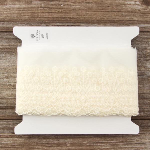 Кружево-вышивка на тюле, 50 мм. Арт 42238/58