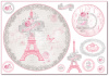 Бумага упаковочная "La Vie en Rose Tour Eiffel", рисовая, 48 х 33 см. Арт DFS297